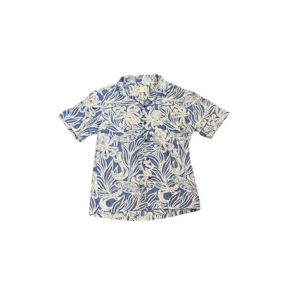 Bishop St. Other - Vintage Bishop St Men’s Hawaiian Button Up Floral Short Sleeve Sz M Made in USA‍